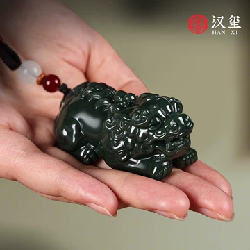 和田玉 秘藏 清代 老玉 貔貅神龍獸手玩件把件 新疆 唐物 古玉彫 天然石