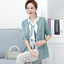 2021 new mother autumn top suit 50-year-old middle-aged western style small shirt middle-aged and elderly women spring and autumn long-sleeved clothes