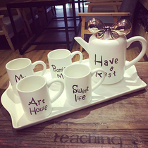 Household ceramic flower teapot set set of heat-resistant high temperature afternoon tea health fruit red grass large Kettle tea set