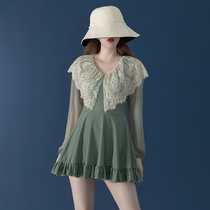 (Fairy girl House) Korea ins2021 new fashion belly thin conservative student hot spring swimsuit women