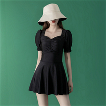 (Fairy girl House) fairy fan 2021 New Korean ins belly thin conservative hot spring one-piece swimsuit women