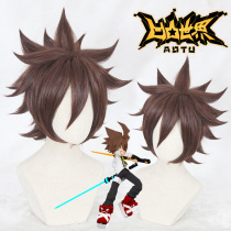 Purple home bump world An Fan repair anime explosion fluffy modeling section brown cos wig