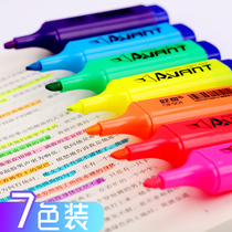 7 sets of color highlighter pens for students with Mark pen candy color a set of marker pens light pen key color strokes eye-catching marker pen marking pen multi-color