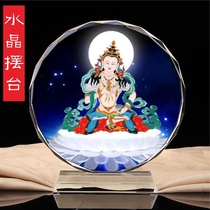 The knot Vajra Buddha statue Buddha little Thangka portrait crystal set-up handicraft home worship