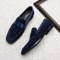 British set foot loafers frosted cowhide mens casual leather shoes a pedal lazy mens shoes new summer trendy shoes