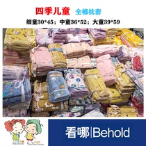 Fengqianer four seasons baby pillowcase cotton cartoon cute pillowcase year-old kindergarten students children cotton