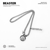 BEASTER little devil grimace couple bracelet hip hop trend simple ins niche design jewelry long chain male