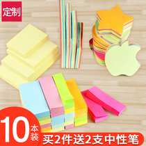  10 post-it notes for students with post-it notes paper label stickers Forget things stickers Post-it notes paper instructions stickers Custom wholesale