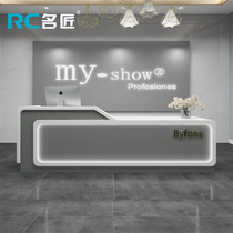 Beauty salon front desk custom cashier bar commercial company medical beauty reception desk paint Kindergarten Training Institution