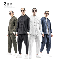 Zuo Du Tang suit male middle-aged and elderly grandfather Chinese style suit mens coat spring and autumn large size mens clothing plus fat increase