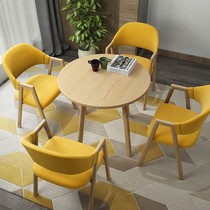 Hotel Folk Sleeping Apartments Dormitory Negotiation Table And Chairs Combined Modern Minima Reception Guests Negotiate Leisure Area Casual Chairs