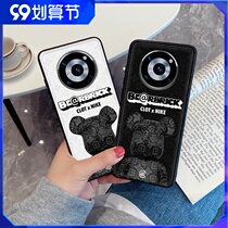 Glory magic3 mobile phone case men and women cartoon joint name Tide brand violent bear magic3Pro leather print anti-fall protective cover 3pro creative new lens all-inclusive ultra-thin Japanese and Korean Net red customization