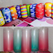 Inflatable Mesh Red Tumbler Air Die Cylindrical Egg-shaped PVC Closed Gas Color Transparent Column Live Beauty Chen Warm Field Props