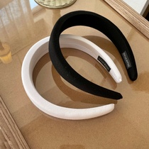 Spring summer black and white Korean Dongdaemun same style custom Hyun Ya style fairy candy color thick sponge hair band hair accessories women