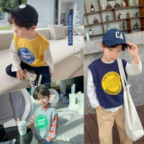 Childrens clothing 2022 new boys spring clothing baby waistcoat childrens spring and autumn cash vest blouses outside the sleeveless clothing