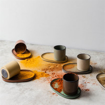 French REVOL ceramic coffee cup snack plate afternoon tea cup saucer shot cup set multicolor tableware