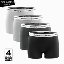 Lady Underwear Middle Waist Pure Cotton Quadrilateral Movement Flat Corner Safety Underpants Youth Les Handsome T Big Code Fat MM200 Catty