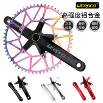 litepro folding bicycle integrated hollow crank tooth plate hollow tooth plate modified SP8 412 bearing center shaft