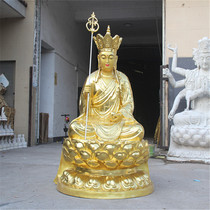 Factory direct sales temple buddha statue with backlight 1 meter 6 King of Tibet resin FRP Jiuhuashan King of Tibet Bodhisattva
