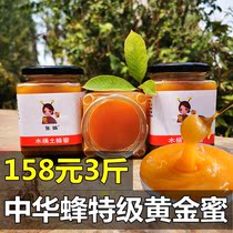 Zhang Lus wooden barrel soil honey deep mountains wild pure authentic natural no addition Qinling forest Hundred Flowers Wild Honey