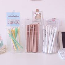 ins wind simple transparent pen holder storage makeup brush bucket large-capacity dust-proof acrylic stationery with cover multi-function