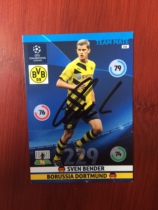 Sven Bender Autographed Player Card Dortmund Leverkusen
