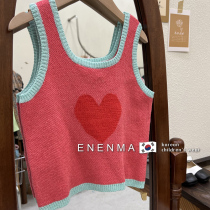 South Korea Gate Children Clothing Girl 2022 Spring Ocean Gas Sweet sweater Vest Little Girl Fashion Knit Waistcoat