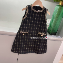 Korean childrens clothing girls autumn dress 2021 new children little girl fashion small fragrant wind sleeveless skirt