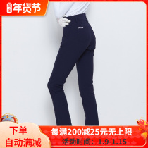 GOLF clothing womens trousers autumn and winter outdoor sports pants high waist thin elastic GOLF pants womens pants Black