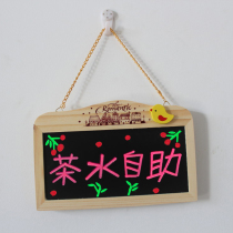 Korean stationery doorplate business listing mini magnetic hanging double-sided small blackboard small whiteboard pen magnet