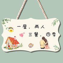 Welcome home decoration listed creative couples family rules cute room door number warm tips home pendant