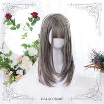 ) Big Brother house) Multi-color daily soft sister Lolita wigXinni broken hair layering design Medium long hair