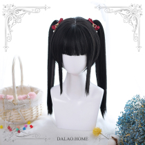 ) Big guys house) daily soft girl Lolita wig thorn Tiger clip strap ponytail short hair wig