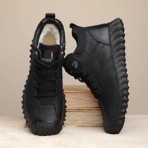 Winter cotton shoes men 2021 new shoes plus velvet warm winter shoes Korean version of all trend High mens snow boots