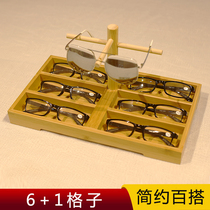 Glasses display rack display storage rack Solid wood glasses shop display props Display rack storage and placement of decorative props