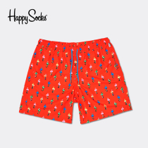 HappySocks Swedish tide brand beach pants mens flamingo waterable shorts seaside surfing swimming trunks four-point pants