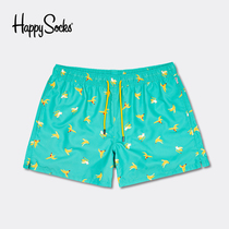 HappySocks trendy banana beach pants mens shorts outside wear loose big pants casual home flower pants