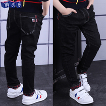 Boy jeans 2022 Spring and autumn clothes new Korean version foreign air children handsome boys pants CUHK children casual pants