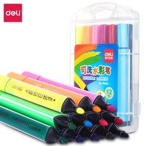 Deli stationery 70656 triangle bar watercolor pen painting brush students children drawing painting painting graffiti pen hand drawing pen
