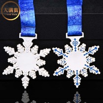 Spot Custom Snowflake Metal Medal Universal Scooter Medal Balance Car Race Trophy Custom Made