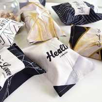 Pine Cone House Nordic Geometry ins Cotton and Linen Art Pumping Paper Towel Set Car Creative Dining Table Living Room Paper Box Decoration Set