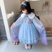  Aisha princess dress new Western style spring and autumn clothes girls birthday puffy yarn dress childrens autumn and winter sweater skirt