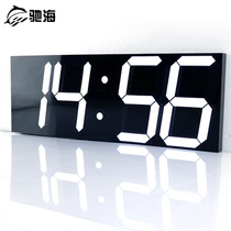 Modern simple atmosphere wall clock Living room personality creative fashion clock Bedroom luminous digital led electronic clock