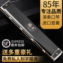 Guoguang German sound Reed 28 holes harmonica professional performance level 24 hole compound accent C tune beginner students Children