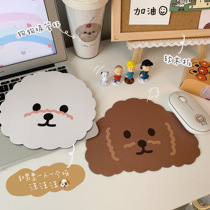 Girl heart screening room ins Cute cartoon dog mouse pad Laptop student non-slip water coaster