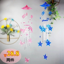  Creative butterfly wind chimes pendant Cute birthday gifts for men and women Japanese bedroom room living room decoration gift pendant
