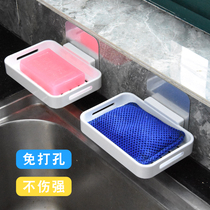 Bathroom non-punch suction cup drain soap box storage box soap box drain wall wall rack wash bench