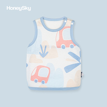 honeysky newborn baby vest breathable summer bottoming shirt 0-3 year old baby sleeping sleeveless belly jacket