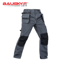 bauskydd Baoshiji tooling multi-pocket polyester cotton mens work pants spring and autumn security long pants wear-resistant and strong technical clothing