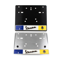 Vespa Vespa GTS300 spring Sprint 150 universal modified parts aluminum alloy punch-free vehicle license plate frame